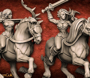 AE000713 Amazon Horse Riders -- Artisan Guild