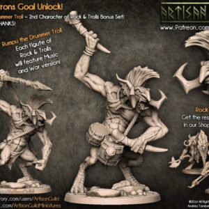 AE000701 Afrumpu the Drummer Troll -- Artisan Guild