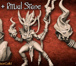 AE000711 Amazon Shaman + Ritual Stone -- Artisan Guild