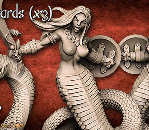 AE000758 Snakewoman Guards x3 -- Artisan Guild