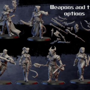 AE001738 Guerreros Tielfling (6 Modelos) -- Ghamak