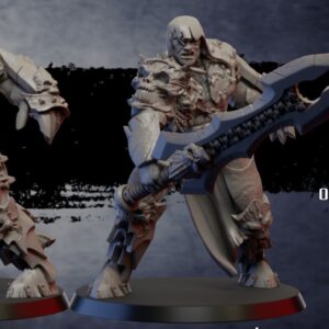 AE001743 Anti Paladin de Barbaro del caos a caballo -- Ghamak