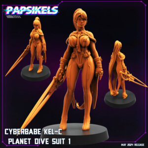AE001537 Cyber Babe Kel (4 Modelos) -- Papsikels Miniatures