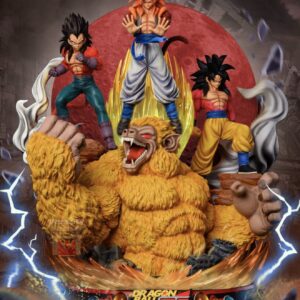 AE000290 Diorama SSJ4 Goku y Vegeta con Gogeta y Ozaru Dorado  -- Temple Studio