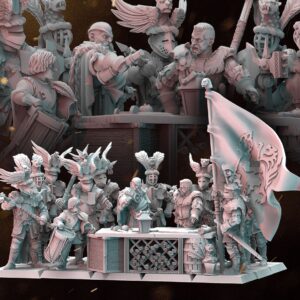 AE001471 Diorama, Consejo de Guerra de Avernia, Con Maestros espaderos -- Last Sword