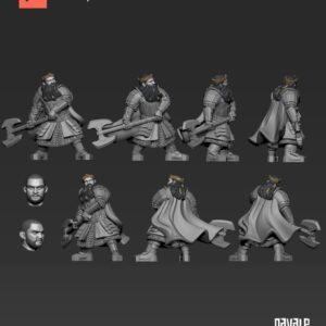 AE000448 Rey Erebor Dain Pie de Hierro y Guardias -- Davale Games