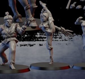 AE001745 Monjes Guerreros (3 Modelos) -- Ghamak