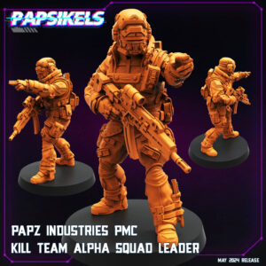 AE001544 Papz Industrias PMC, Equipo de Asalto (Lider) -- Papsikels Miniatures