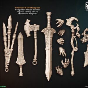 AE000074 Trolls de armas y manos independientes -- Artisan Guild