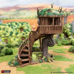 AE001682 Tree House -- Printable Scenery
