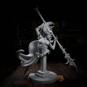 AE001394 Asaria, Guerrera con Lanza -- Busto