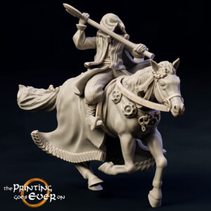 AE001058 Guerrero Oscuro a caballo con hacha, de los hombres del este -- The Pring Goes Ever On