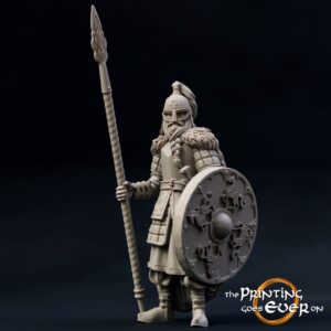 AE001017 Guerrero Rohan con lanza a pie -- The Pring Goes Ever On