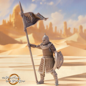 AE001210 Hombres del este a pie(3 modelos: Estandarte, comandante, musico) -- The Pring Goes Ever On