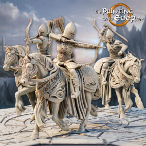 AE001284 Arqueros Elfos, a Caballo (3 Modelos) -- The Pring Goes Ever On