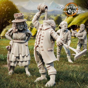 AE001262 Granjeros Hobbits (4 modelos) -- The Pring Goes Ever On