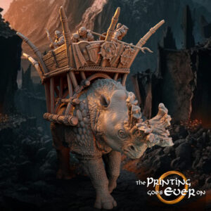 AE001156 Rinoceronte de Guerra, con castillo -- The Pring Goes Ever On