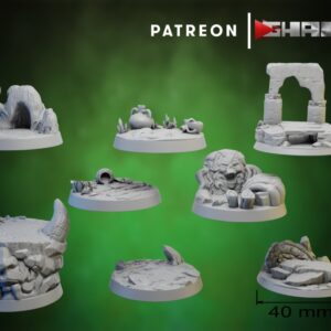 AE001619 Round Ogre bases --Ghamak