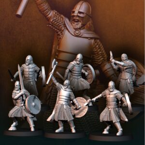 AE000368 Guerreros Rohirrin a pie con hacha -- Davale Games