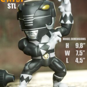 AE001568 Power Ranger Black  (Zack) -- 3DXM