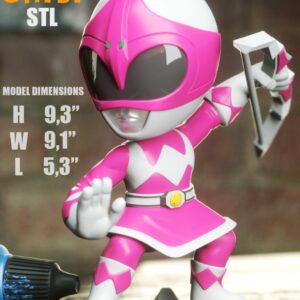 AE001570 Power Ranger Pink (Kimberly) -- 3DXM