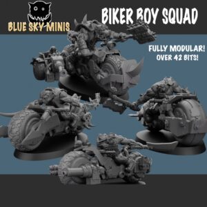 AE000171 Biker Ork  -- Blue Sky Minis