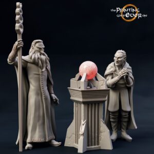 AE001003 Saruman y Grima con Palantir -- The Pring Goes Ever On