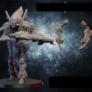 AE001711 Guerreros Eldars Oscuros(Arma o cuchillas) (4 Modelos) -- Ghamak