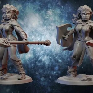 AE001752 Campeona dle Bosque, Con escudo y lanza -- Ghamak