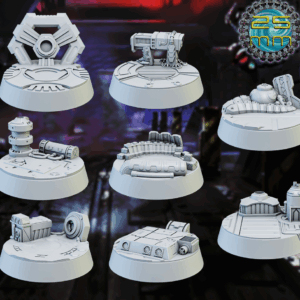 AE002067 Peanas de 25mm y 40mm Futuristas -- Ghamak