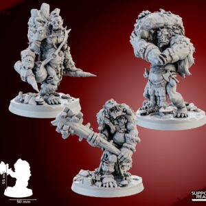 AE002256 Troll de Piedra Salvajes (3 Modelos) -- Ghamak
