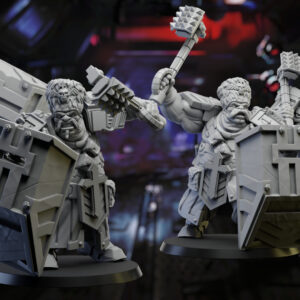 AE002046 Escuadra de Ogretes con Arma y Escudo(4Modelos) -- Ghamak