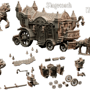 AE003067 stage coach and Horse -- Loot Studios