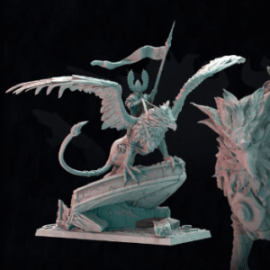 AE002901 Elven Prince on Griffin -- Last Swords