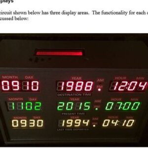 AE002740 Reloj del Tiempo Delorean -- Regreso al Futuro