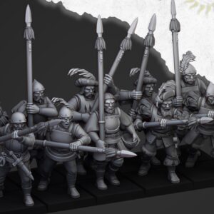 AE002675 Sunland Triops With halberds and spears -- Highlands