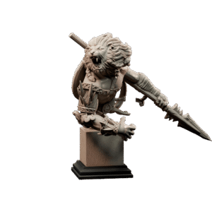 AE003545 Catfolk Gladiator Bust -- Loot Studios