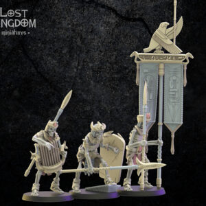 AE003696 Hurus Spearmen Command Group -- Lost Kingdom