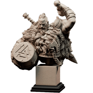 AE003441 War Drummer Bust -- Loot Studios