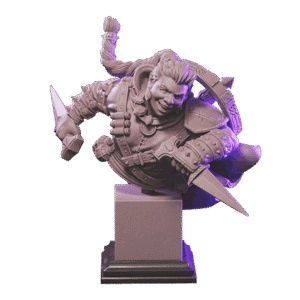 AE003378 Dwarven Rogue Bust -- Loot Studios