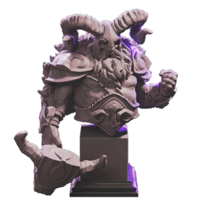 AE003359 Weregoat humanoid form bust -- Loot Studios