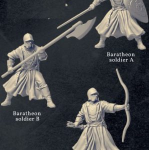 AE004003 Soldier Baratheon (3 Modelos) -- Juego de Tronos