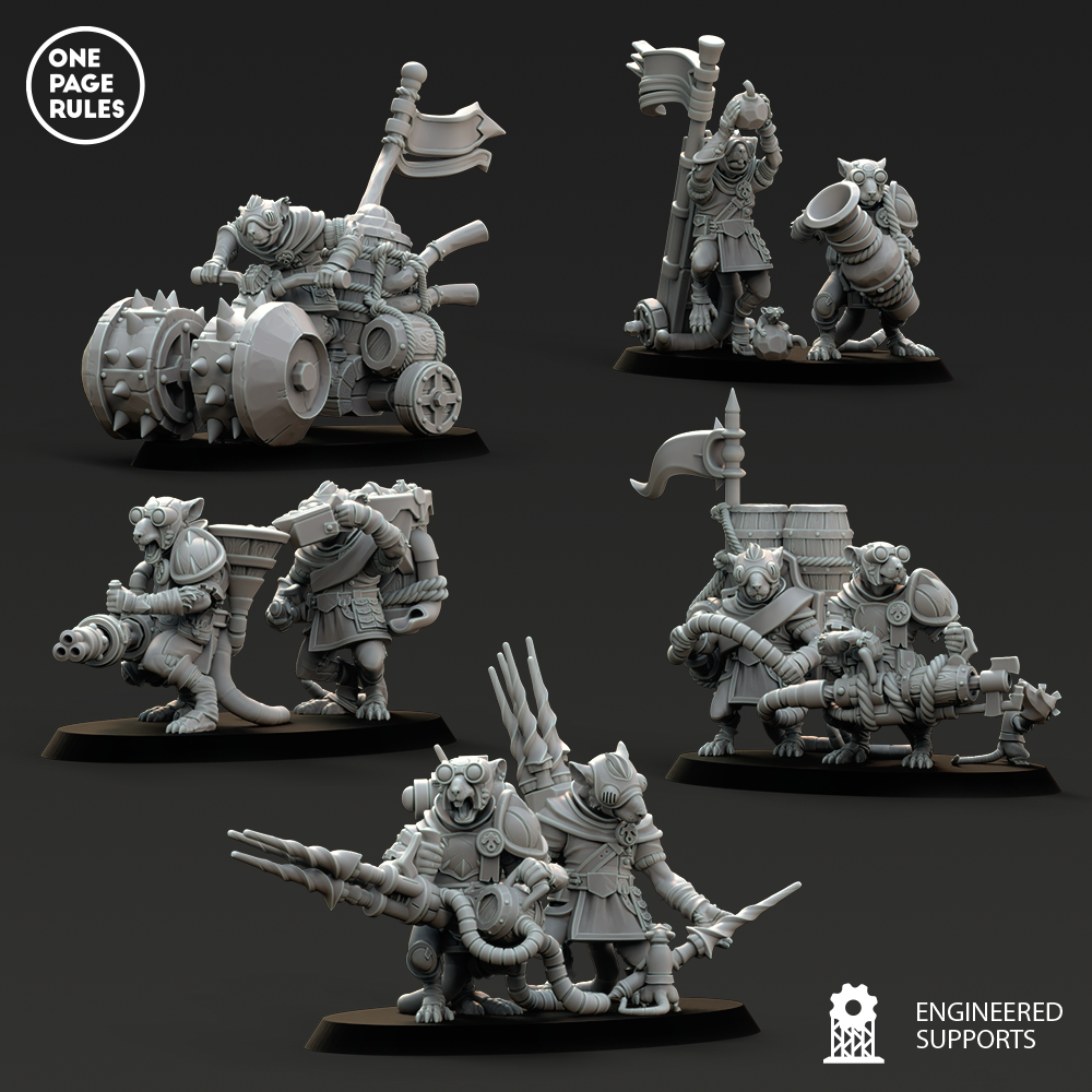 AE003939 Ratmen Weapon Teams -- One Page Rules