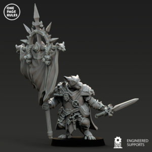 AE003961 Capitan Skaven con Estandarte -- One Page Rules