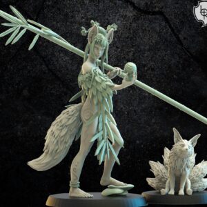 AE004118 Hanako - Kitsune Druid - on Foot -- Elfos Silvanos