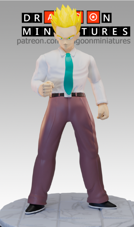 AE004233 Gohan GT (versión SSJ y Base) -- Dragoon Miniatures - Image 2