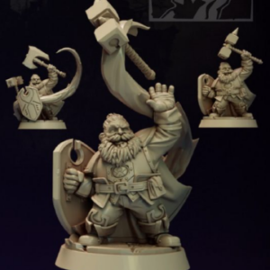 AE004337 Nurk Paladin Enano (Escudo y Martillo) -- Rol