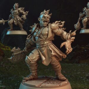 AE004339 Gork El guerrero (Asta, hacha y Mangual) -- Rol