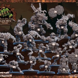 AE004329 Team Ork Black -- Blood Bwol