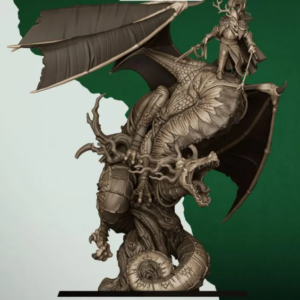 AE004660 Feral Elf prince on feral Dragon -- Highlands